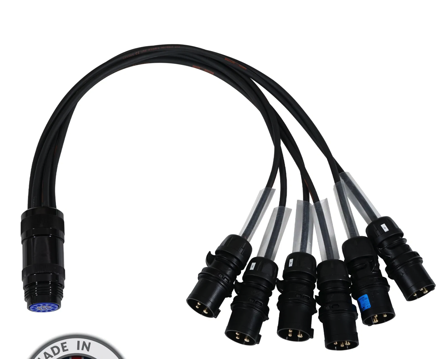 16A Male - Socapex 19-Pin Female 2.5mm Fan-In Cable