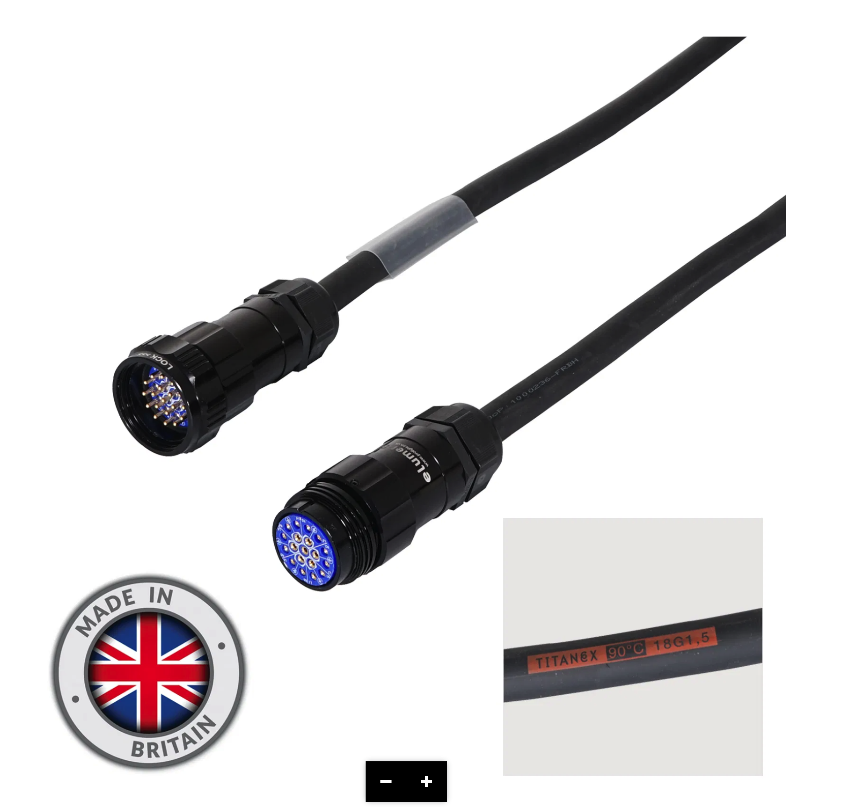 5m Socapex 19-Pin Male - Female Titanex 2.5mm Cable